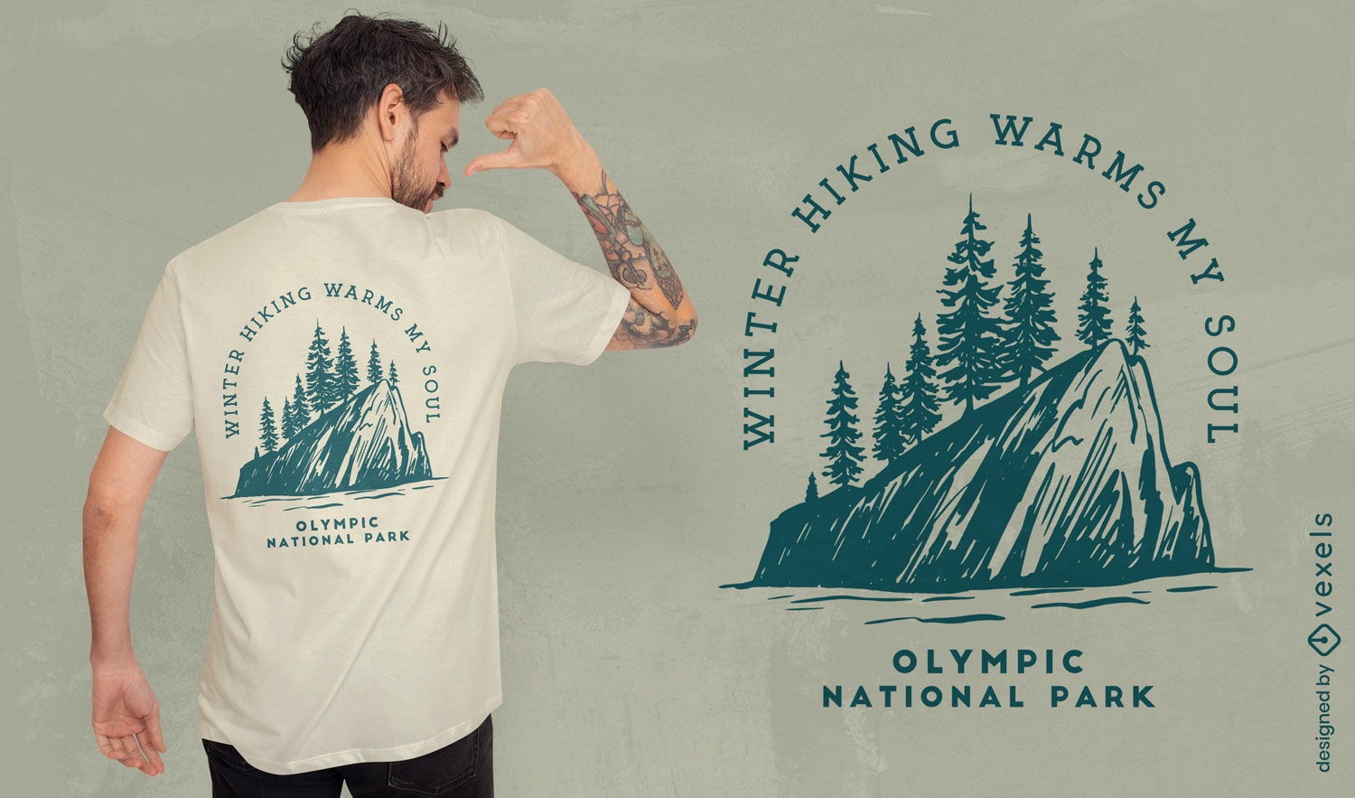 Design de camiseta com citação do parque nacional olímpico