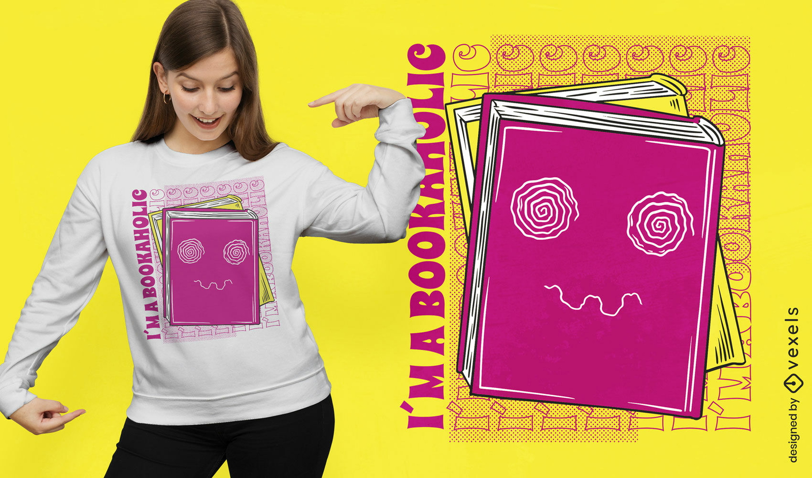 I'm bookaholic t-shirt design