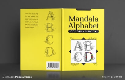 Mandala alphabet book cover design