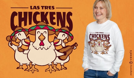 Hühnertierband lustiger T-Shirt Entwurf