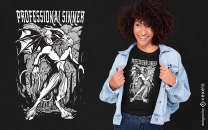 Sinner devil quote t-shirt design