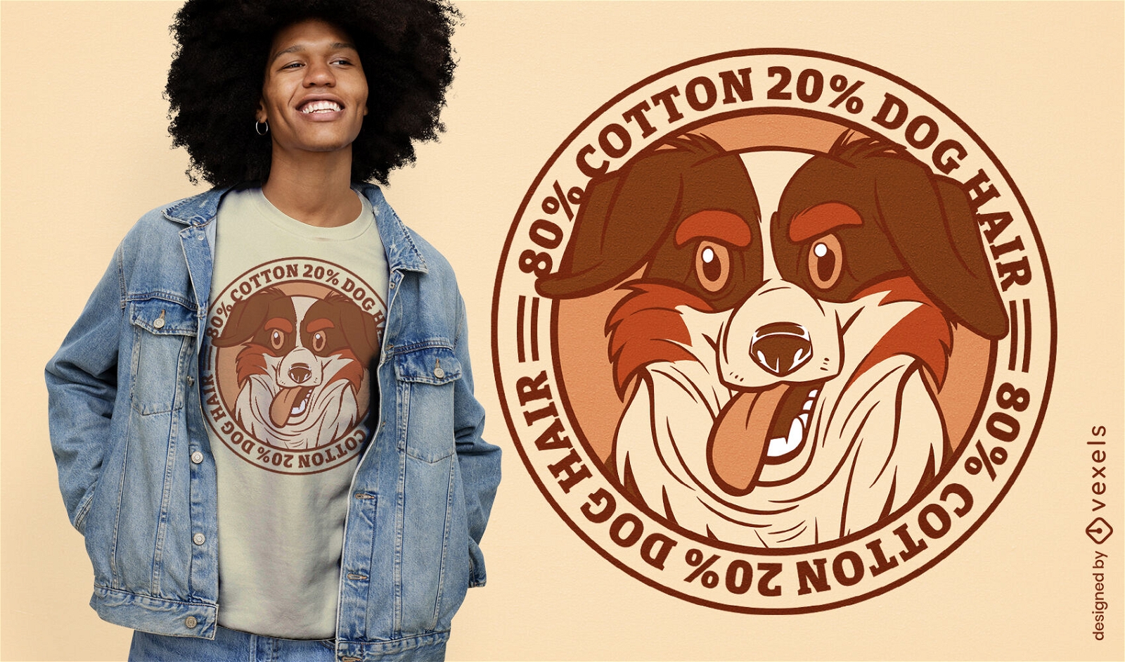 Design de camiseta de cachorro de algodão