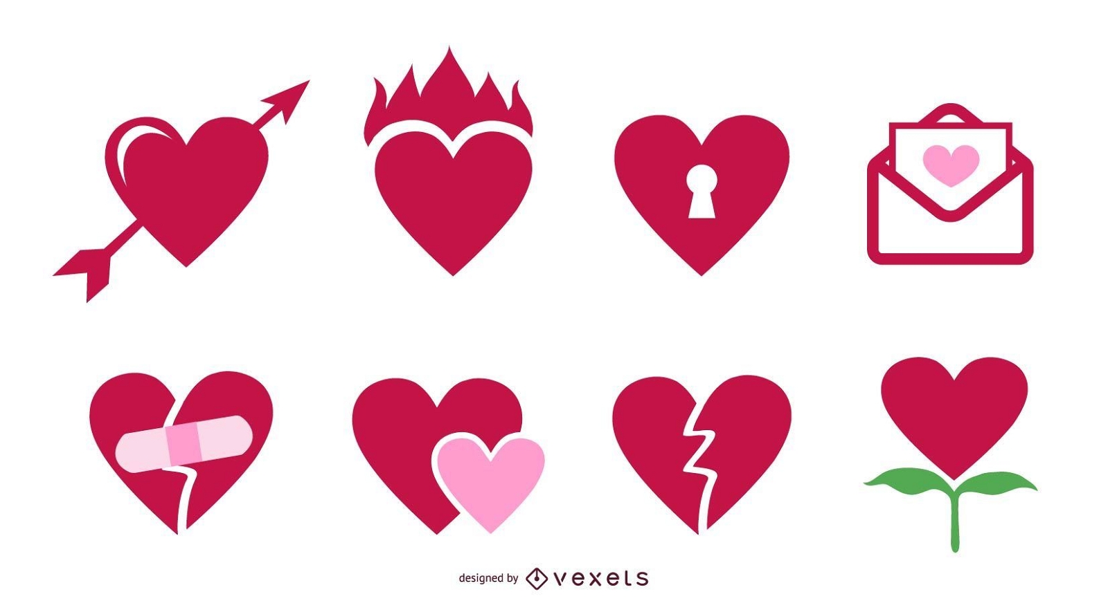 Vector icon Valentine Hearts