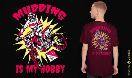 Design de camiseta com citação de motocross Whip