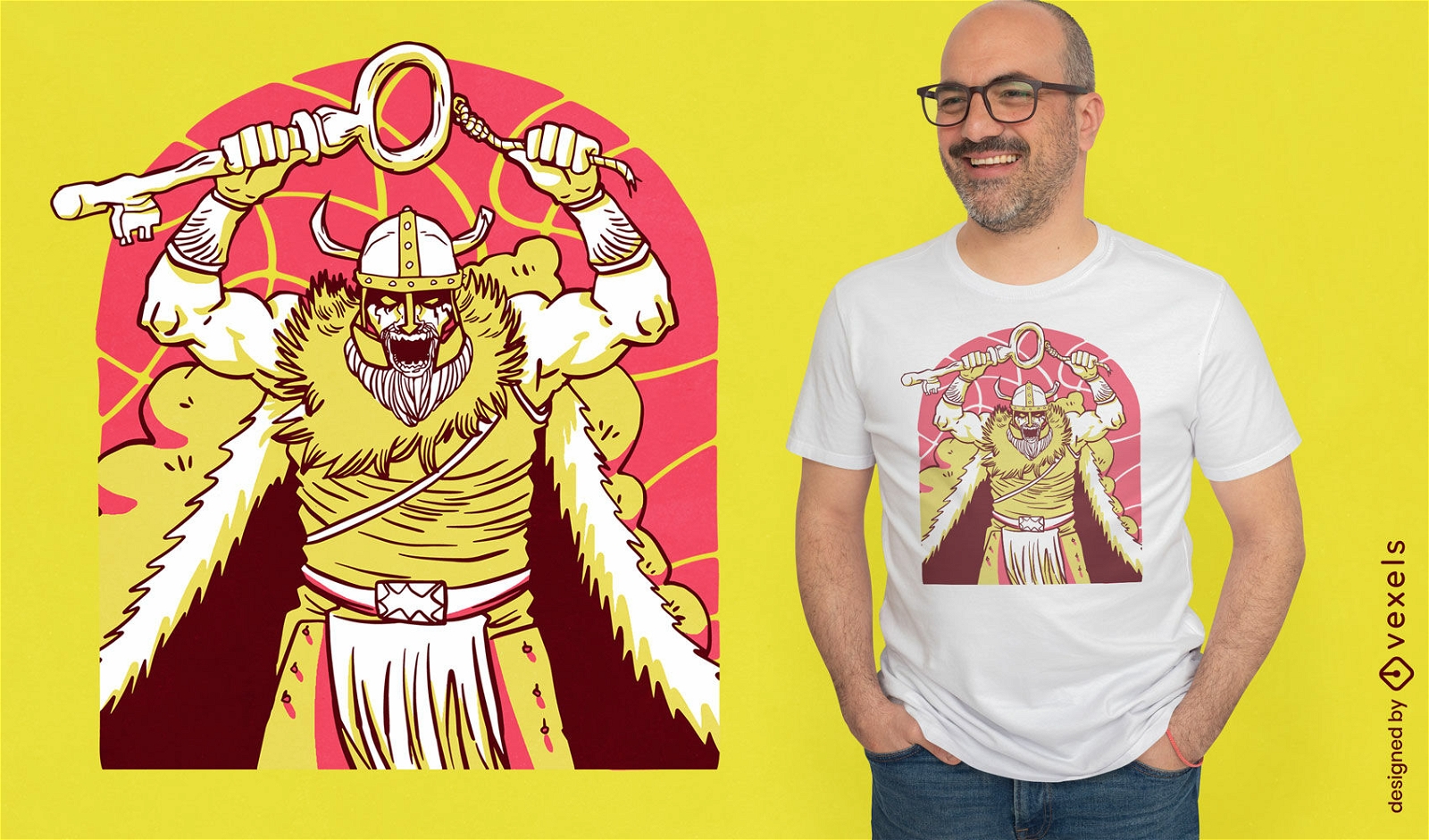 Viking with key t-shirt design