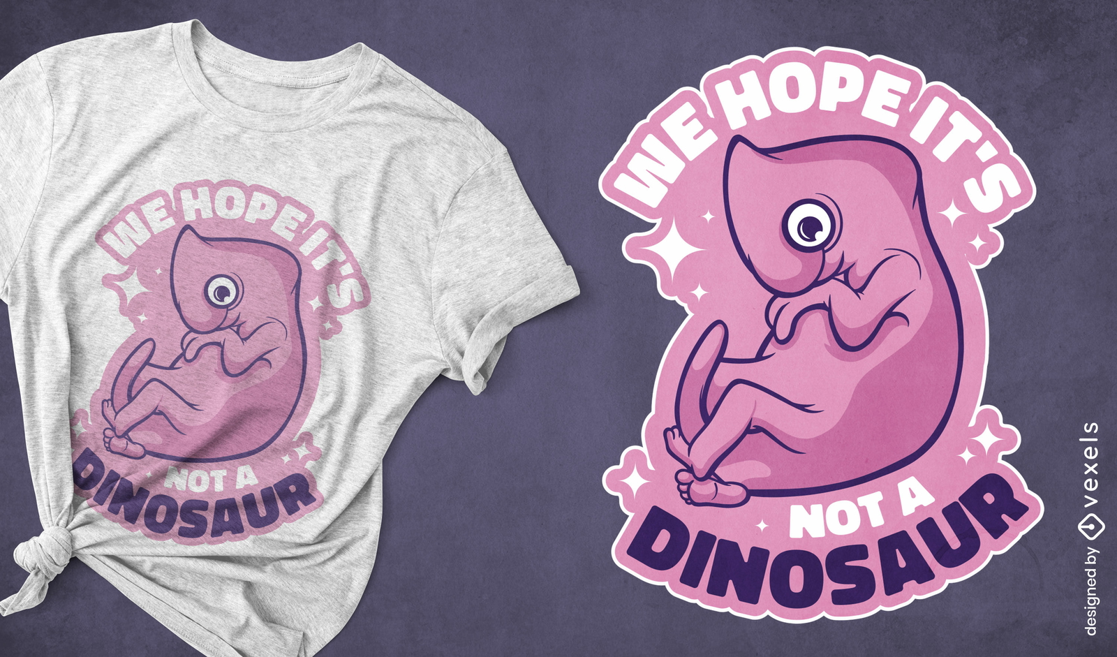 Design de camiseta de embrião de dinossauro