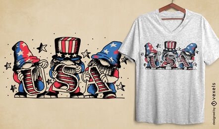 USA-Zwerge 4. Juli T-Shirt-Design