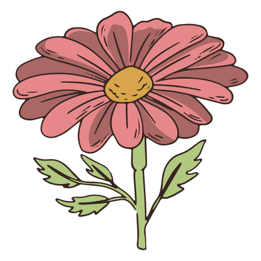 ícone de margarida de flor vintage Desenho PNG