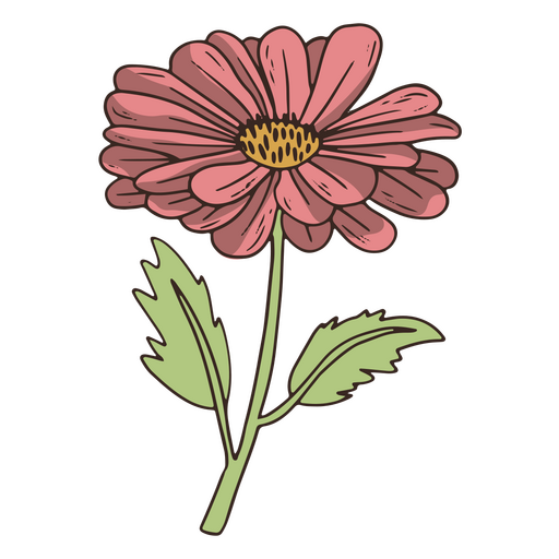 ícone de linda flor vintage Desenho PNG