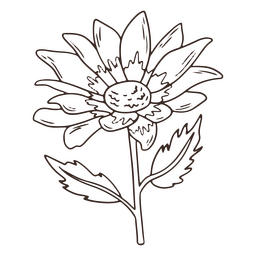 Icono de trazo de flor vintage Diseño PNG Transparent PNG