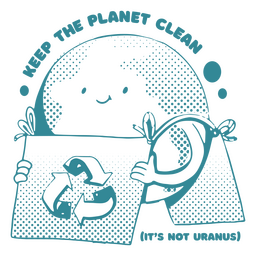 Salve o distintivo de citação de desenho animado da Terra Desenho PNG