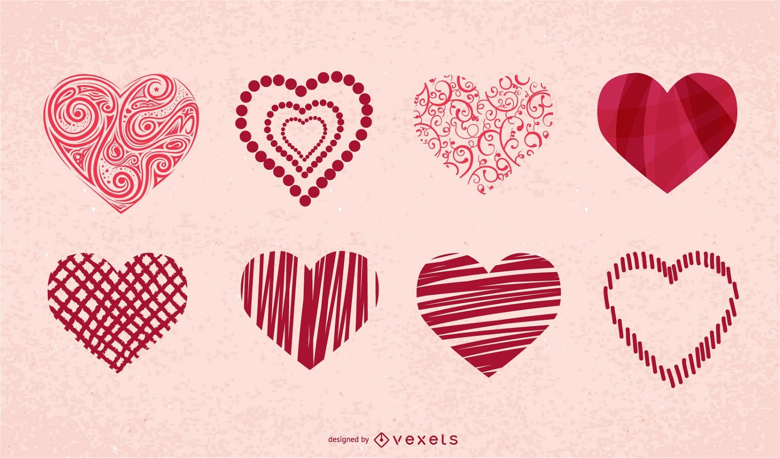 Conjunto de iconos de corazones de San Valent?n
