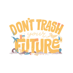 Não destrua seu futuro distintivo de citação do Dia da Terra
