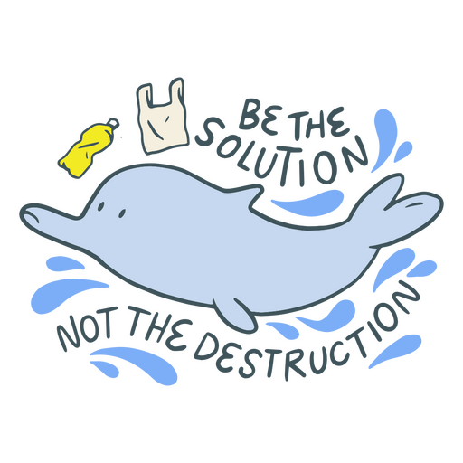 Earth day be the solution quote badge PNG Design