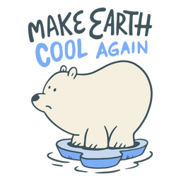 O dia da terra torna a Terra legal novamente cita o distintivo Desenho PNG