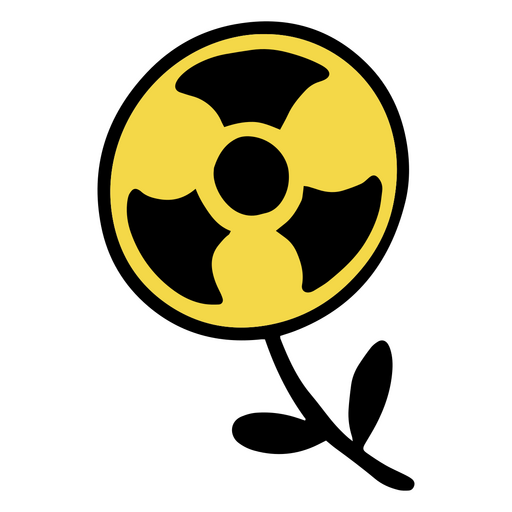 Radioactive flower PNG Design