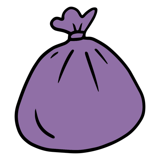 Big purple garbage bag PNG Design