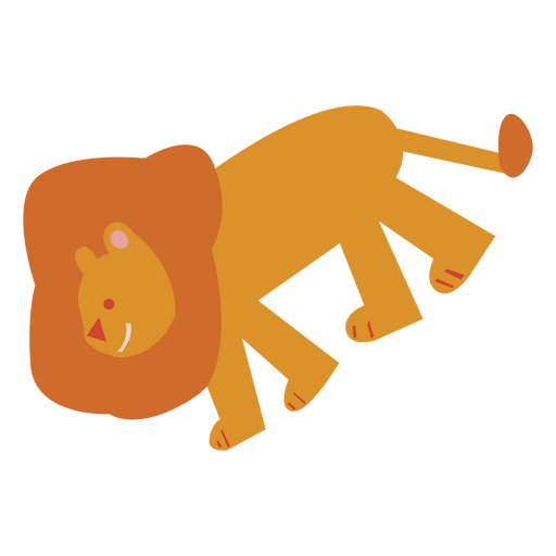Dibujo de león para niños. Diseño PNG