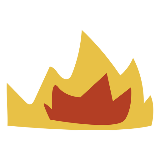 Drawing of growing fire PNG Design