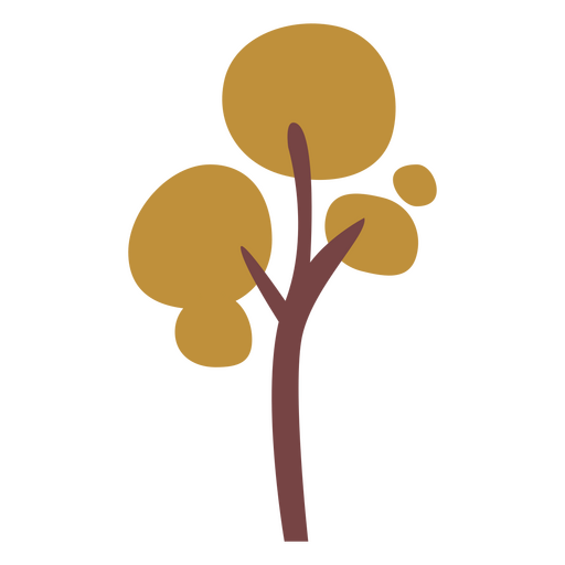 Flat minimalist autumn tree PNG Design