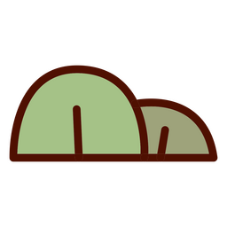 Two little green bushes PNG Design