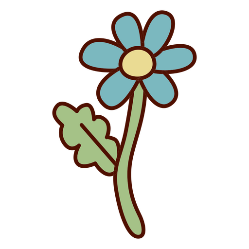 Blue daisy flower PNG Design