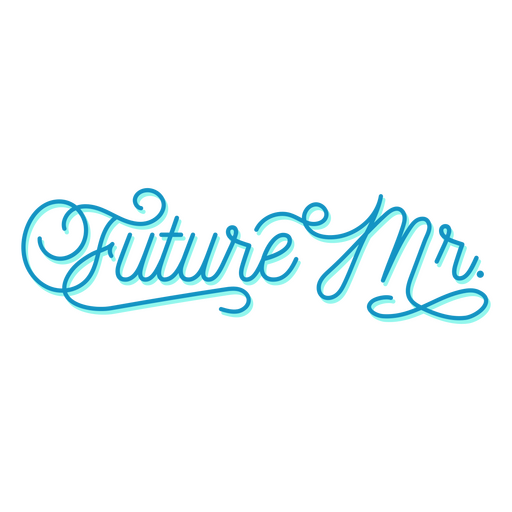 Future mr neon lettering PNG Design