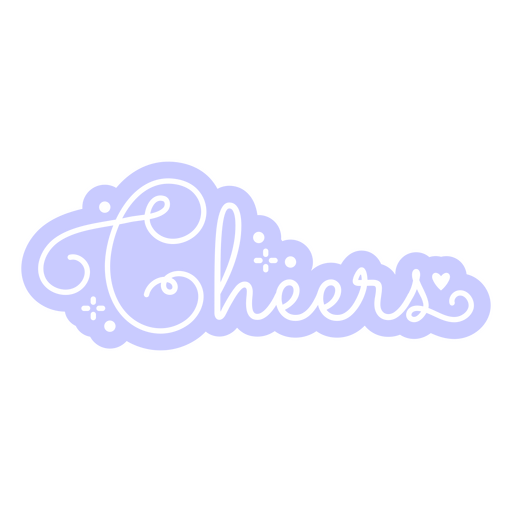 Cheers letter design PNG Design