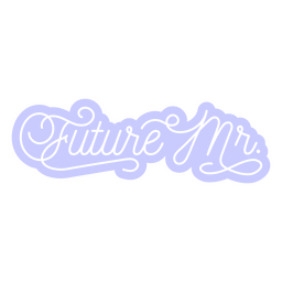 Letras transparentes del día de la boda Diseño PNG