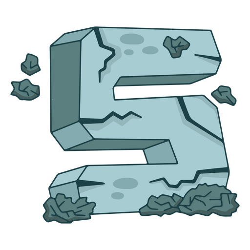 Stone number five PNG Design
