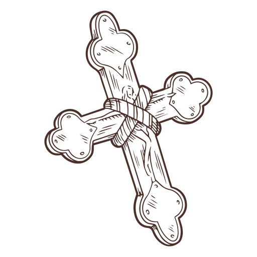 Una cruz para cazar vampiros. Diseño PNG