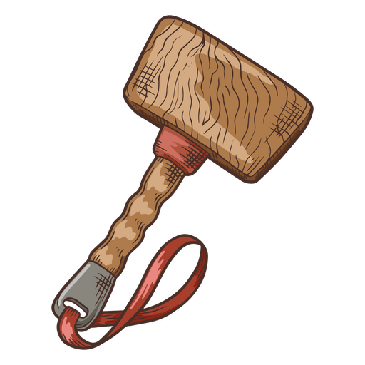 Ilustración de mazo de madera Diseño PNG