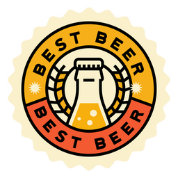 Best beer bottle quote badge PNG Design Transparent PNG