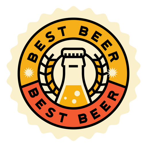 Bestes Bierflaschen-Zitat-Abzeichen PNG-Design