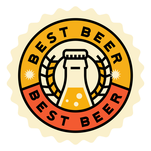 La mejor insignia de cita de botella de cerveza Diseño PNG