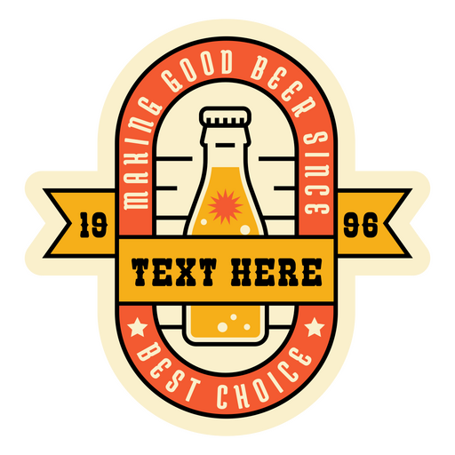 Making good beer since quote badge PNG Design