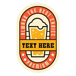 The best choice beer quote badge PNG Design