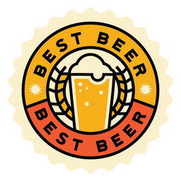 Best beer quote badge PNG Design