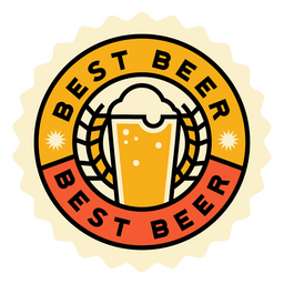 La mejor insignia de cotización de cerveza Diseño PNG