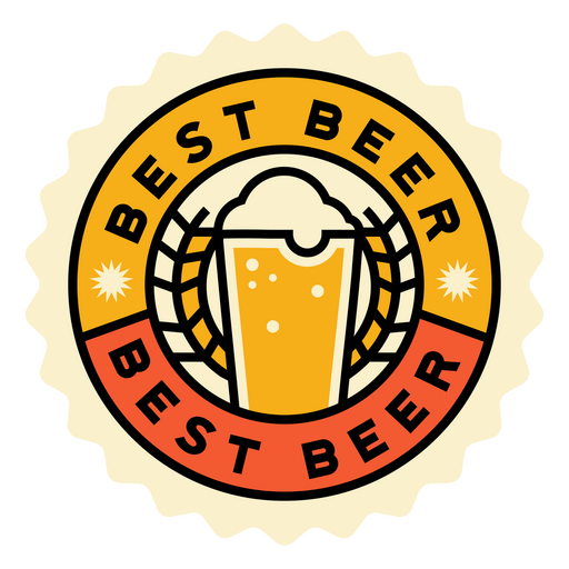 La mejor insignia de cotización de cerveza Diseño PNG
