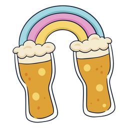 Beer rainbow magnet icon PNG Design