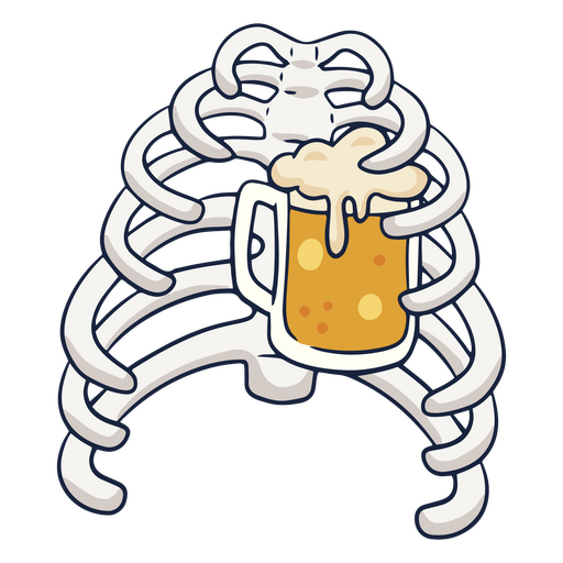 Ícone de caixa torácica de coração de cerveja Desenho PNG