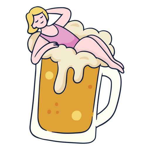 ícone de mulher de cerveja Desenho PNG