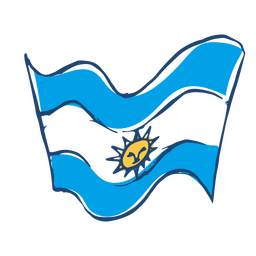 Argentinian flag icon PNG Design Transparent PNG