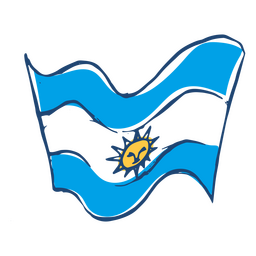 Symbol der argentinischen Flagge PNG-Design
