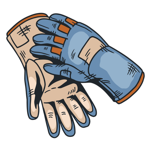 Blacksmith gloves illustration PNG Design
