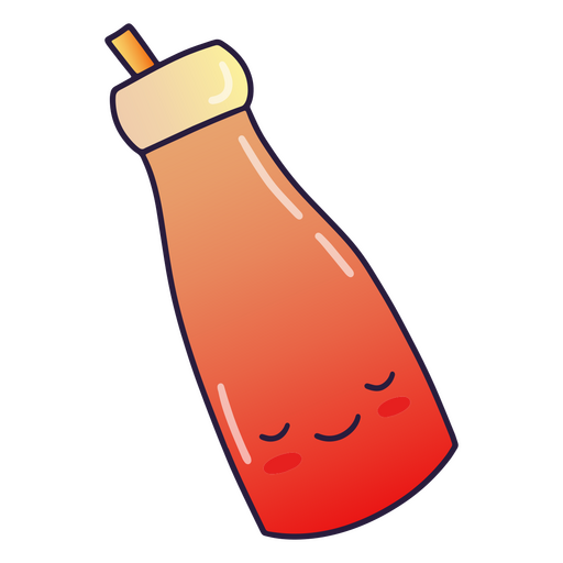 Netter lächelnder roter Saft mit Stroh PNG-Design