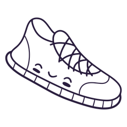 Lässiger Cartoon-Schnürschuh PNG-Design