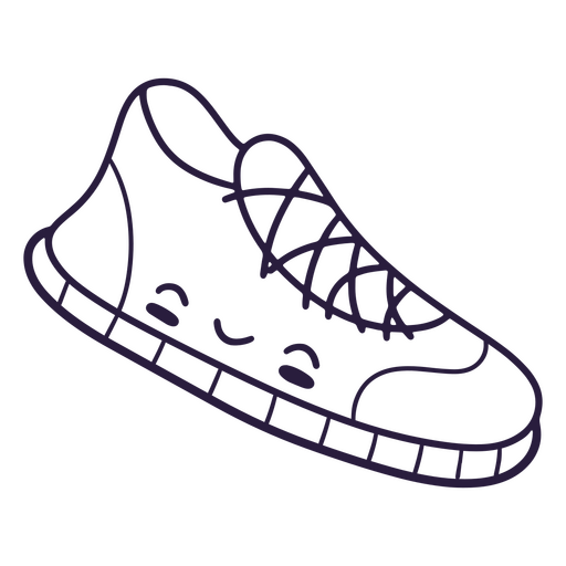 Casual cartoon lace-up shoe PNG Design