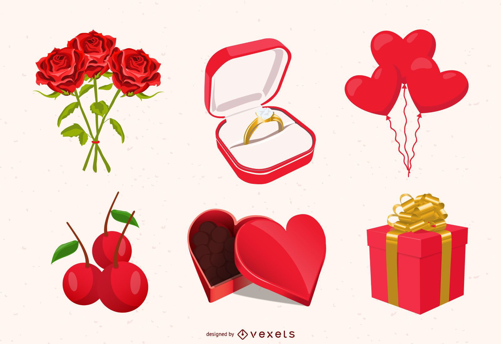 Paquete de elementos de San Valentín